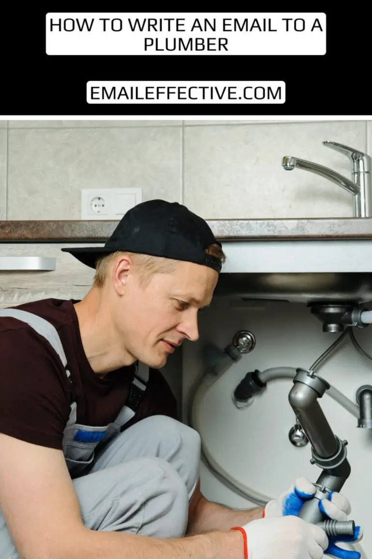 How To Write An Email To A Plumber