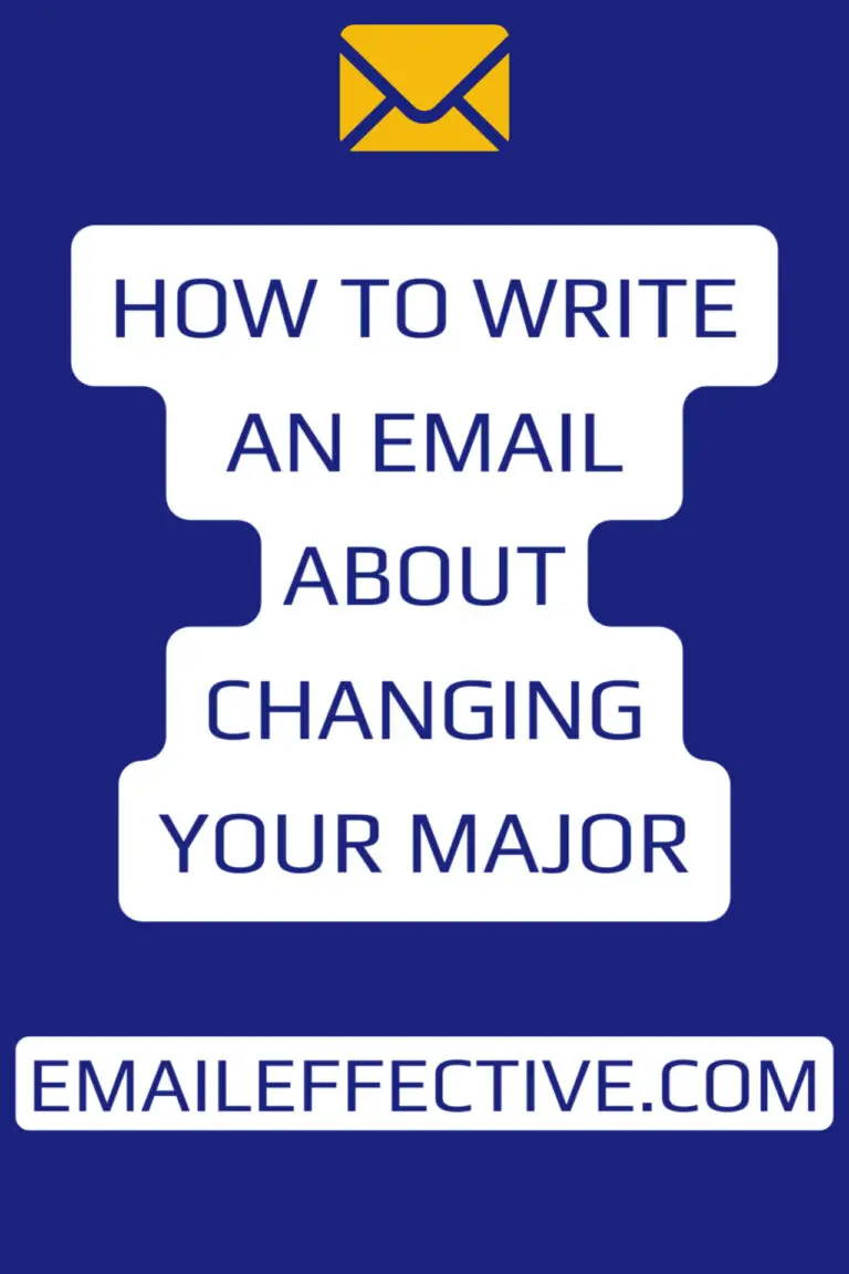How to Write an Email About Changing Your Major