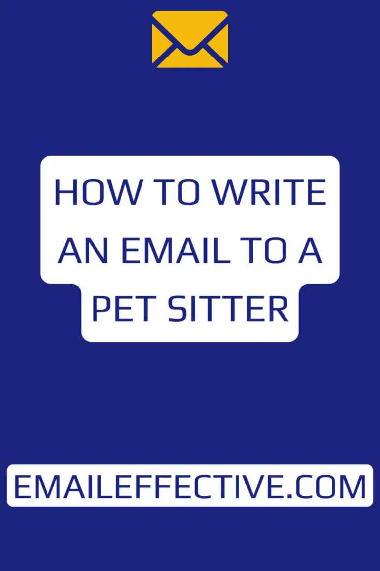 How to Write an Email to a Pet Sitter