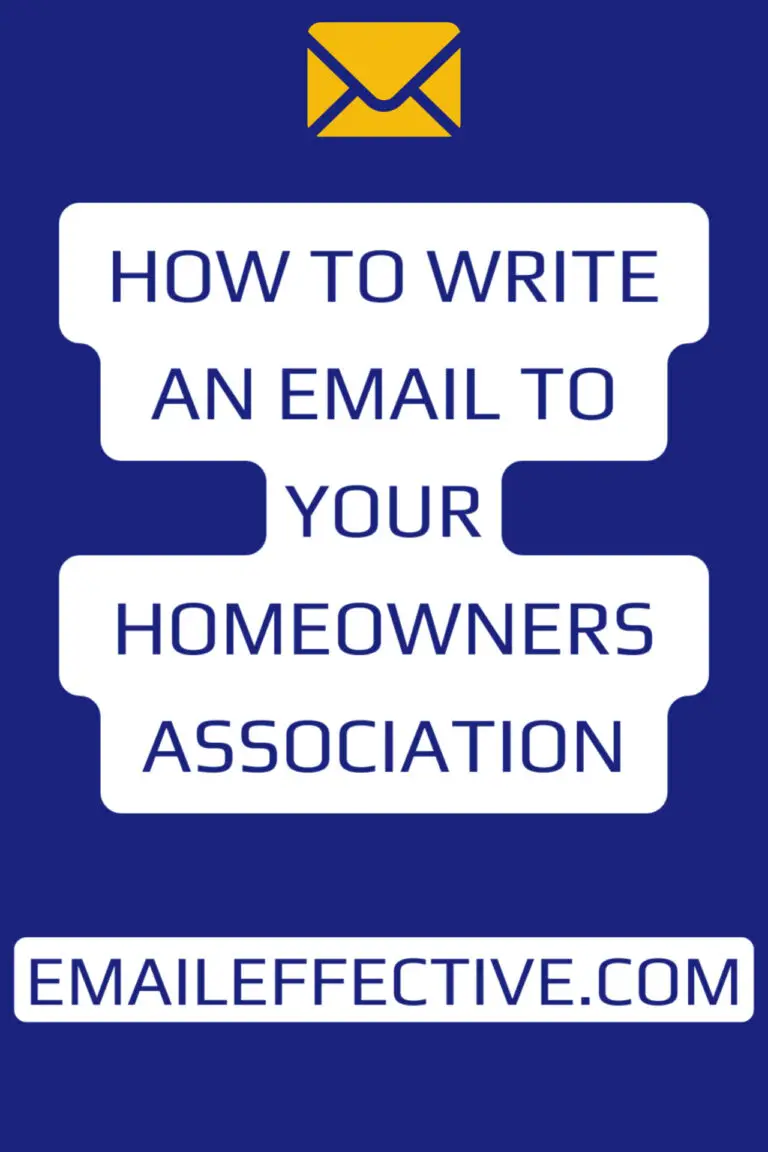How to Write an Email to Your Homeowners Association