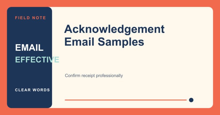 Featured graphic for acknowledgement email samples for work and business