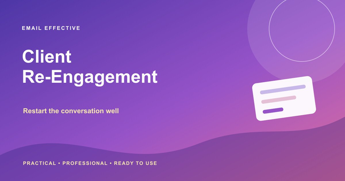 Featured graphic for client re-engagement email templates