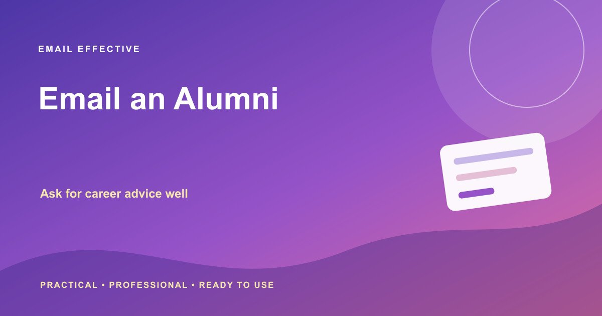 Featured graphic for how to email an alumni for career advice