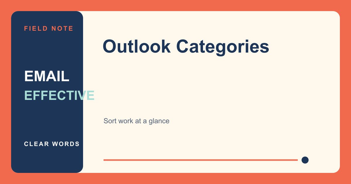 Featured graphic for how to use outlook categories to organize your inbox