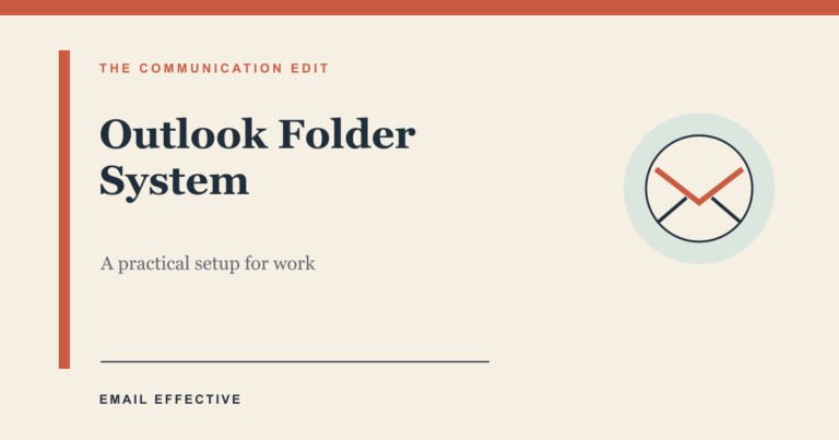Featured graphic for how to create an outlook folder system for work
