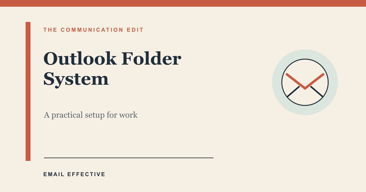 Featured graphic for how to create an outlook folder system for work