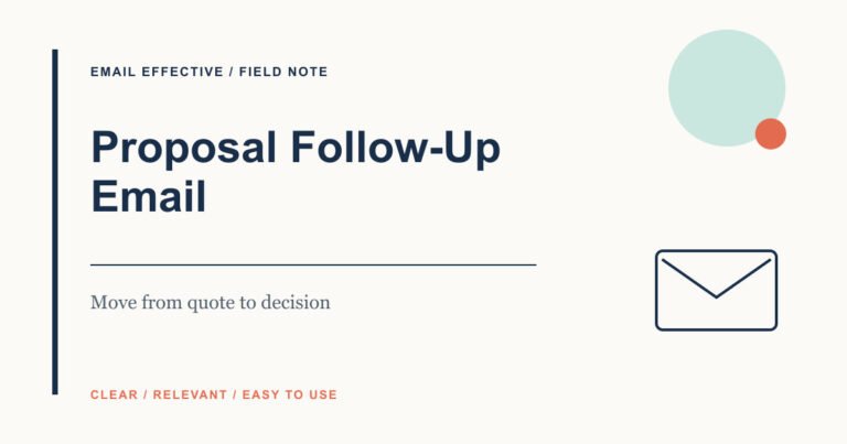 Featured graphic for how to follow up after sending a proposal