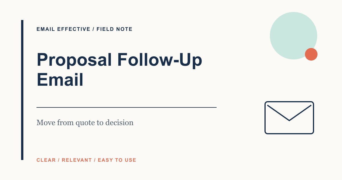 Featured graphic for how to follow up after sending a proposal