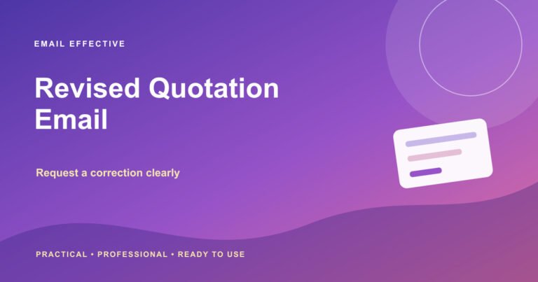 Featured graphic for how to request a revised quotation by email