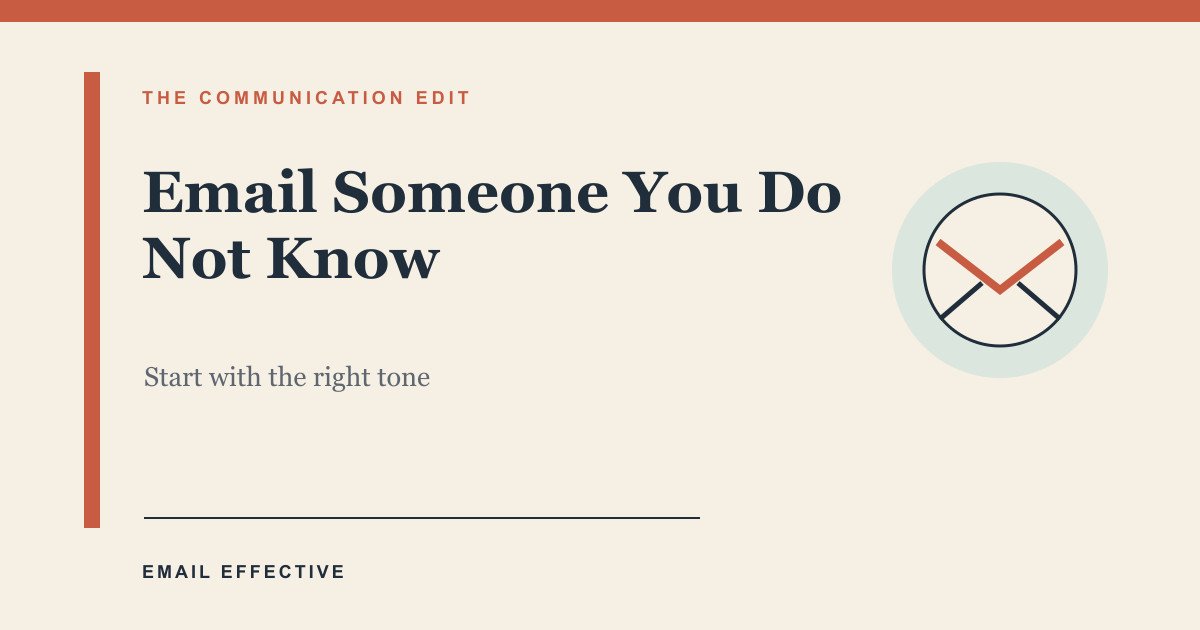 Featured graphic for how to start an email to someone you do not know