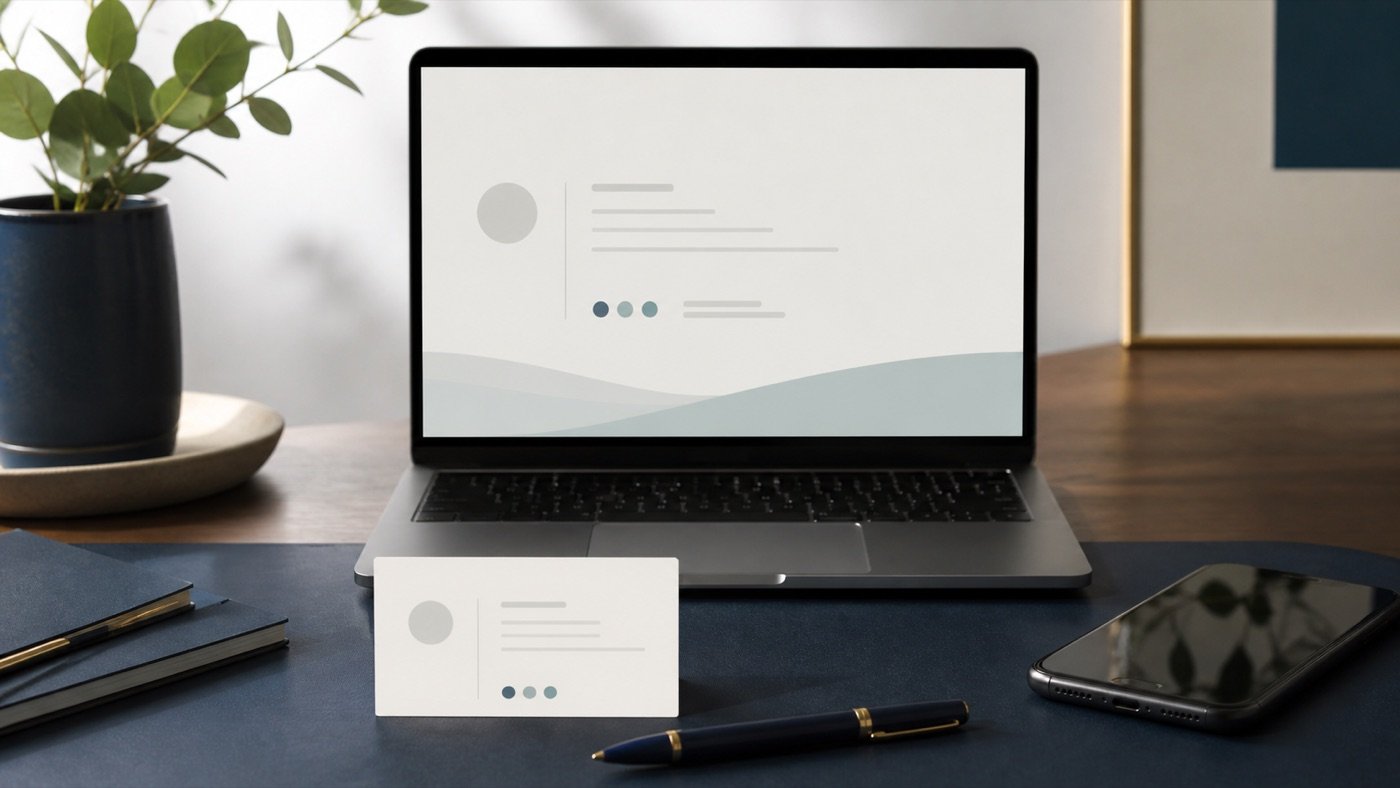 Illustrated anatomy of the key parts of a professional email signature